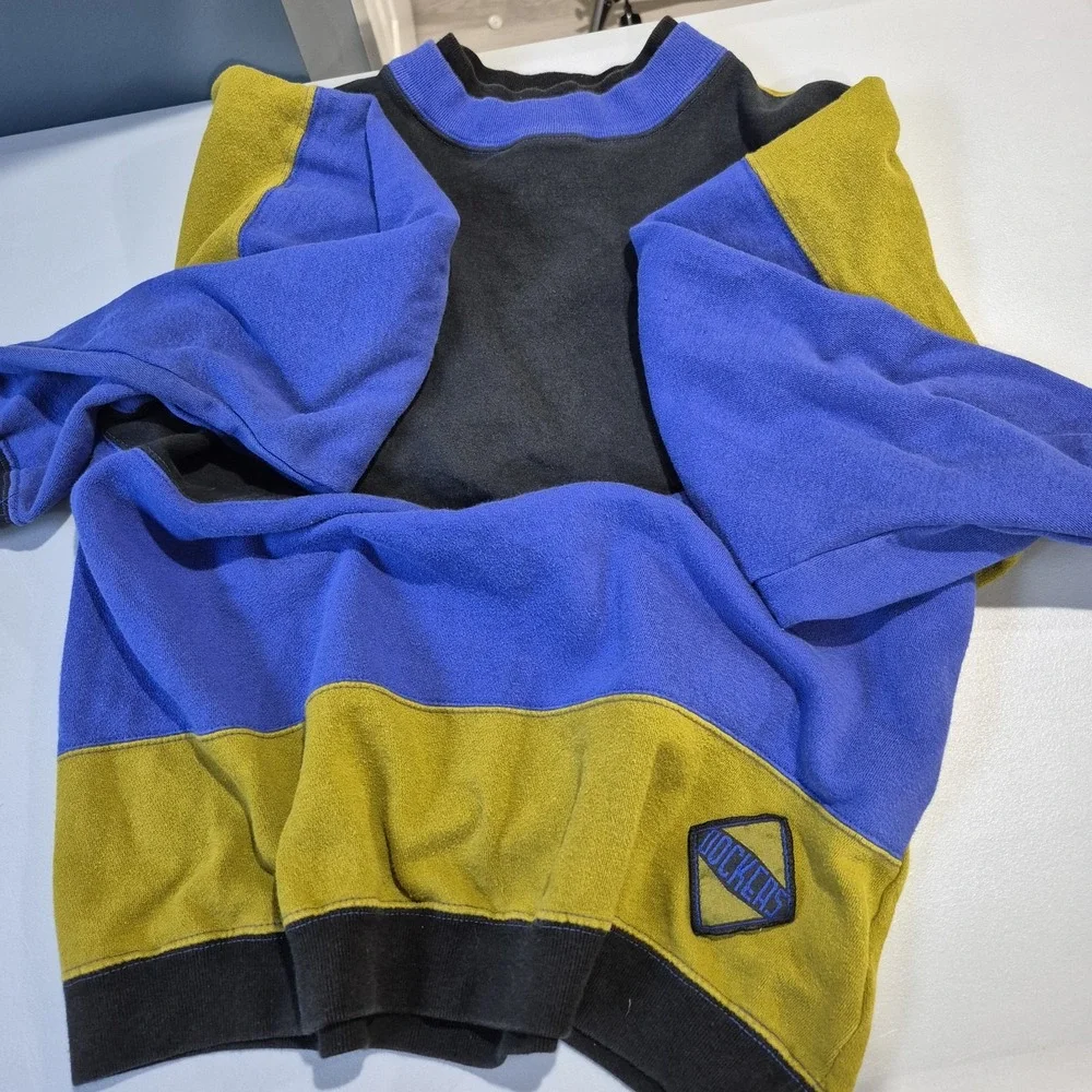 Vintage 90s Dockers Levis Sweatshirt Adult XL Colorblock Crewneck Made In USA